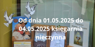 W dniach 01.05.2025 do 04.05.2025 księgarnia nieczynna